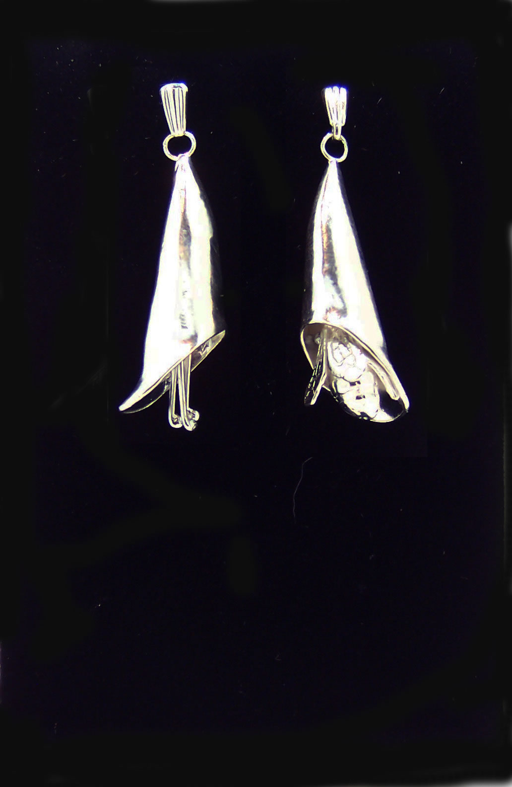 Silver Bee in Foxglove Stud Earrings